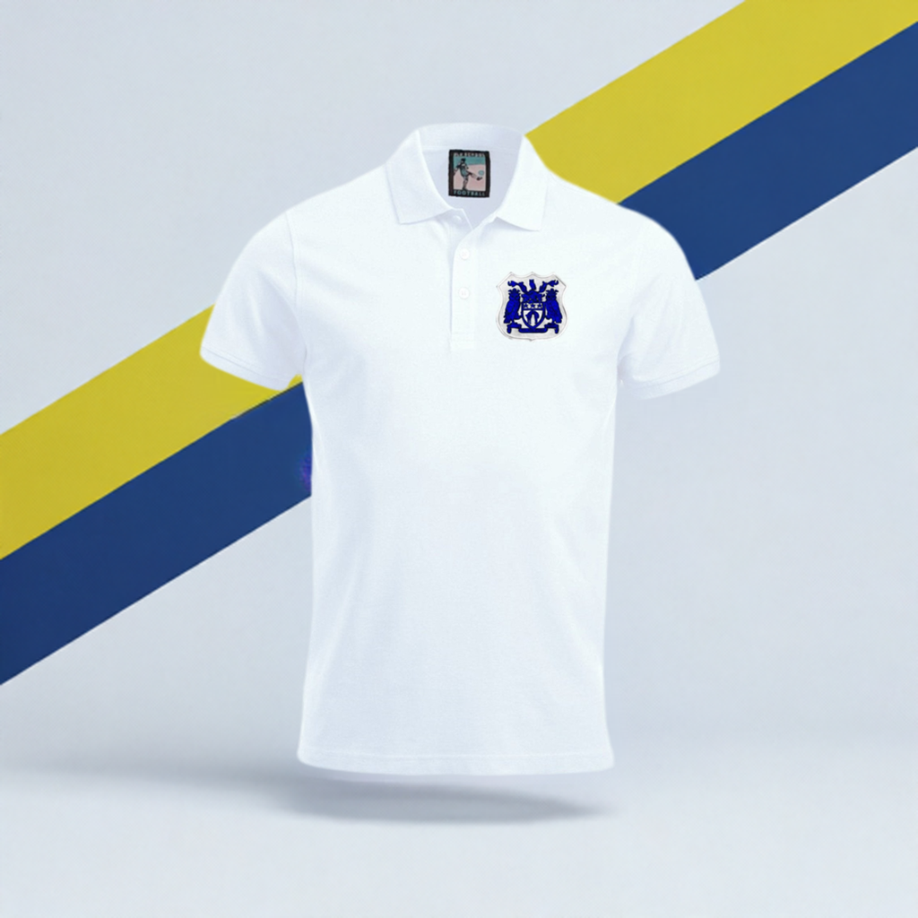 Leeds United Retro Football Polo Shirt 1950s