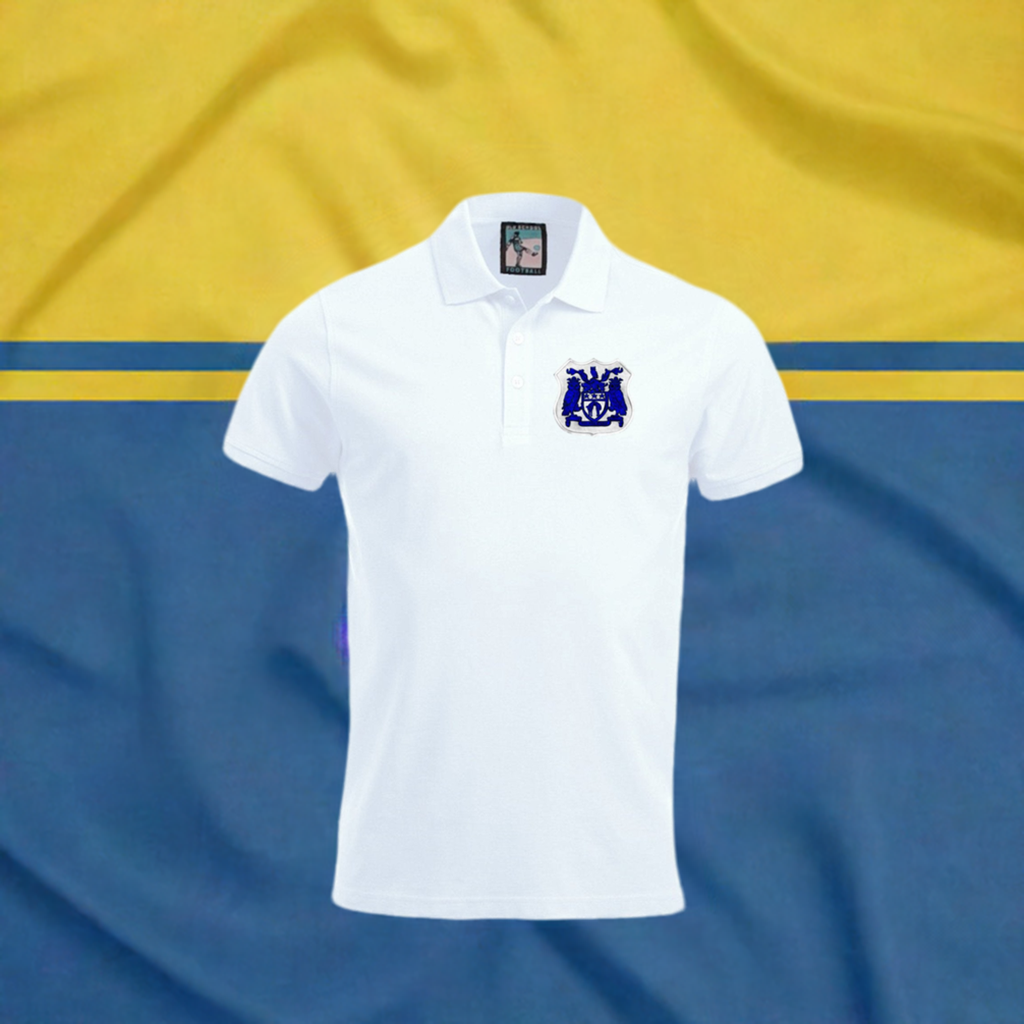 Leeds United Retro Football Polo Shirt 1950s