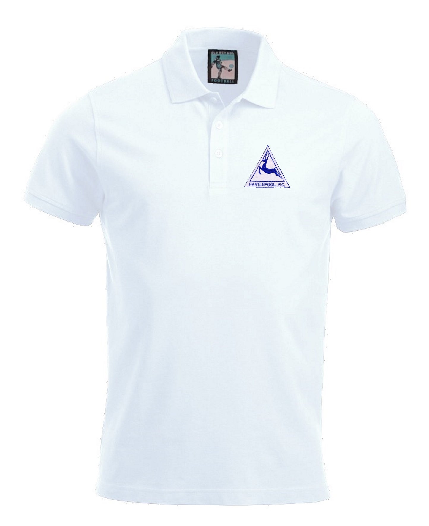 Hartlepool United Retro Football Polo Shirt 1970s-Polo