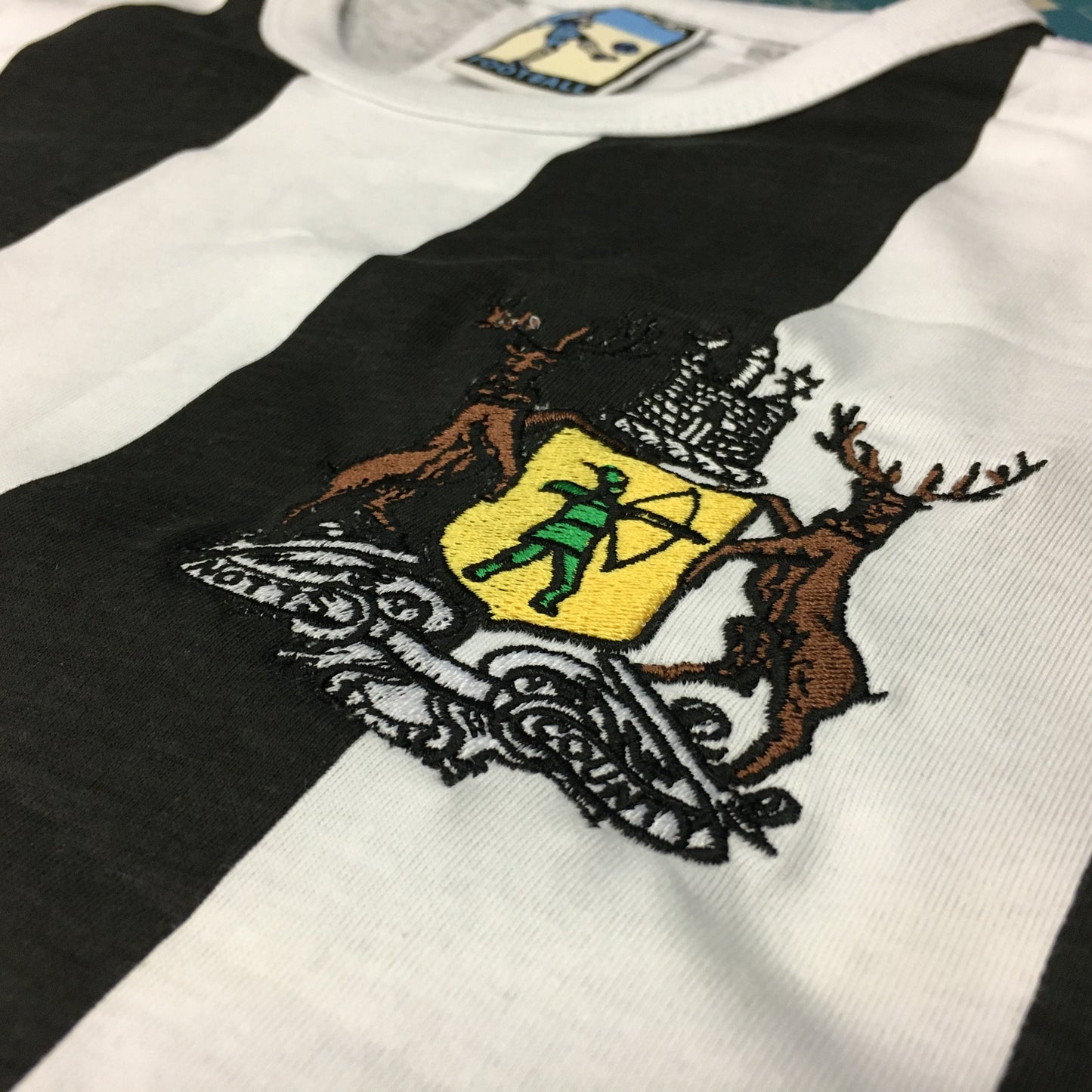 Notts County Retro Football T Shirt 1960s - 1970s - Old School Football
