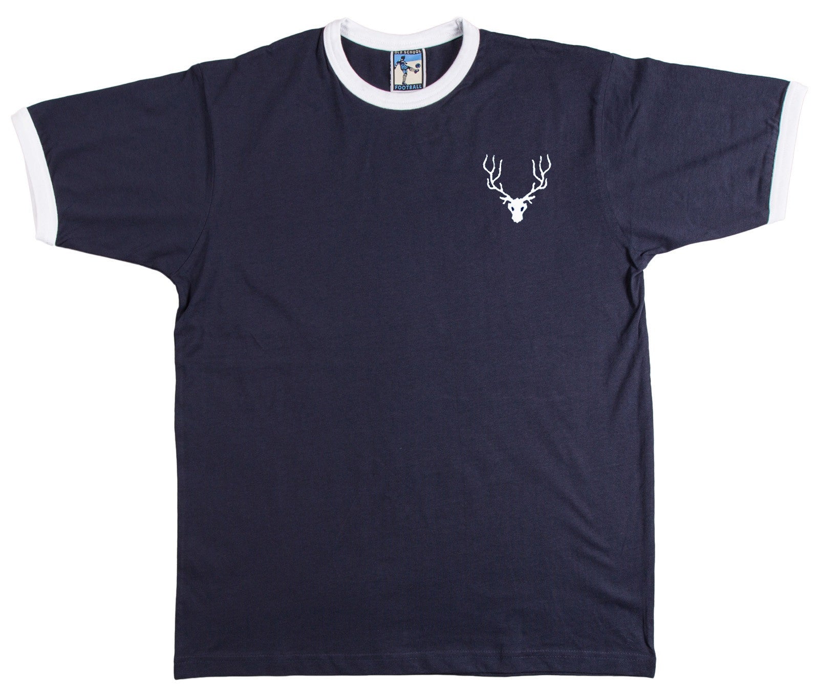 Ross County Retro Football T Shirt 1980s Navy - Old School Football