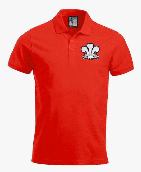 Wales Retro Rugby Polo Shirt 1900s- Polo