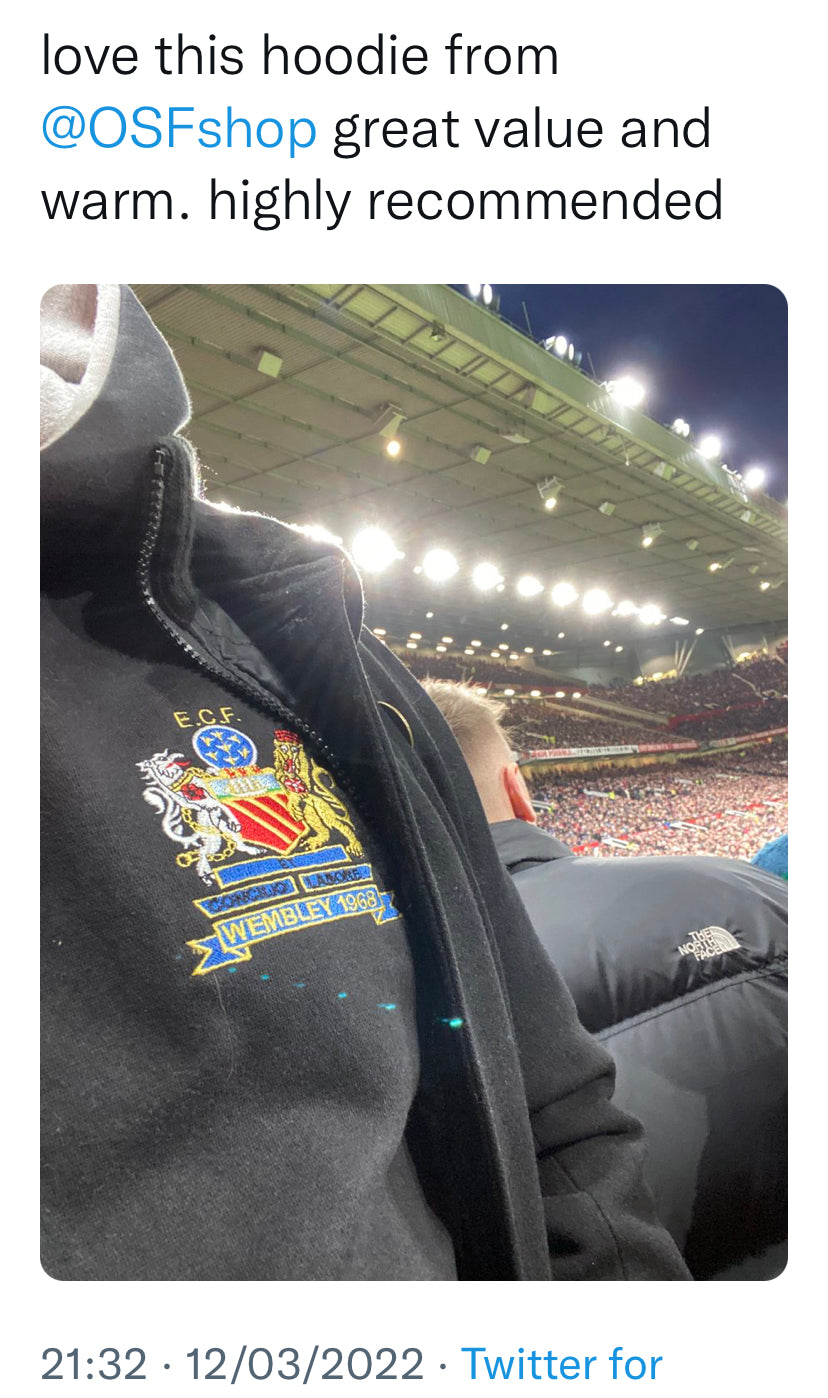 Manchester United Retro Football Hoodie 1968