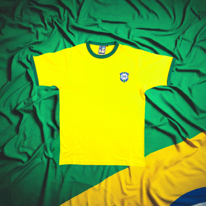 Brazil Retro Football T Shirt 1970s - Old School Football