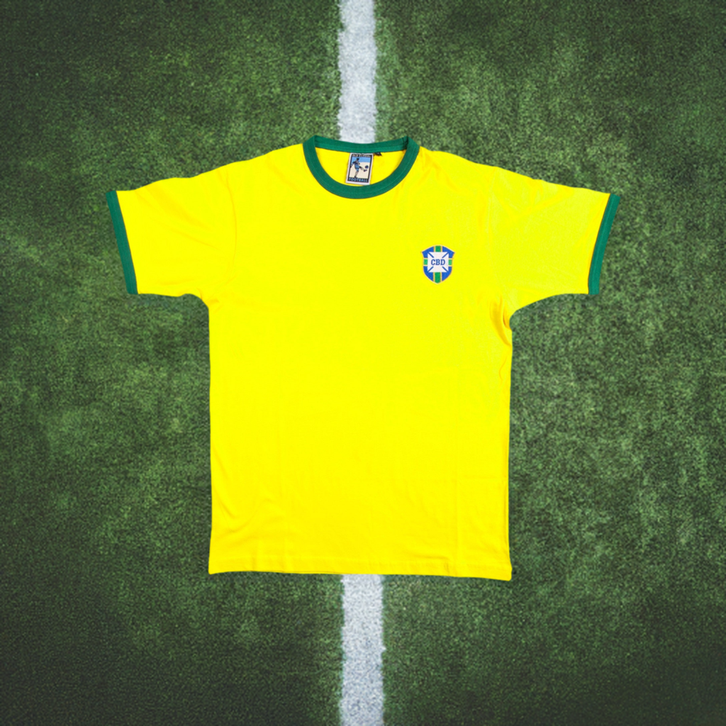 Brazil Retro Football T Shirt 1970s - Old School Football