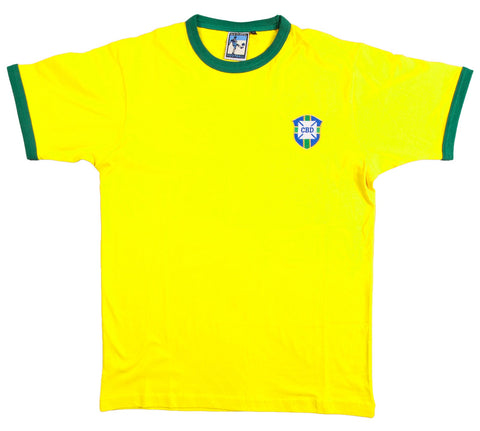 Brazil Retro Football T Shirt 1970s - Old School Football