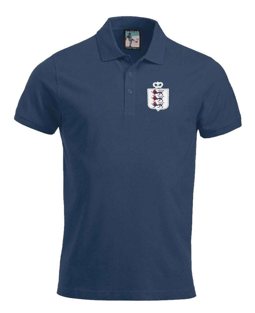 England Rugby Retro Football Polo Shirt Old School Football