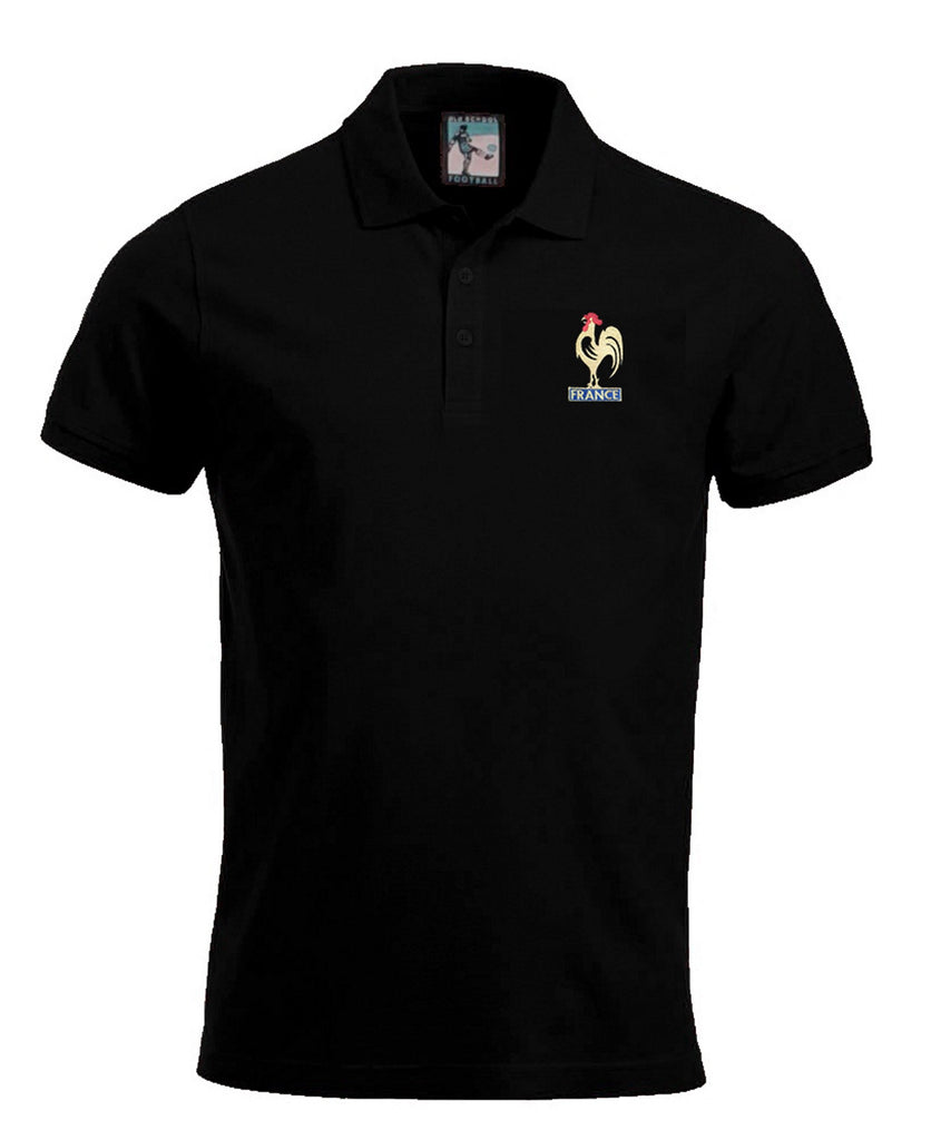 France Retro Football Polo Shirt Old School Football