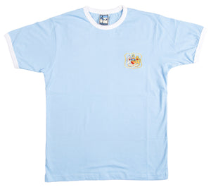 Manchester City Retro Football T Shirt 1940s - 1950s - Old School Football