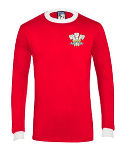 Wales Rugby Retro T Shirt 1970s Long Sleeve - Old School Football