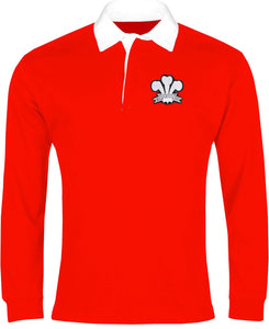 Wales Retro Rugby Shirt Long-sleeved 1900 - Rugby Shirt